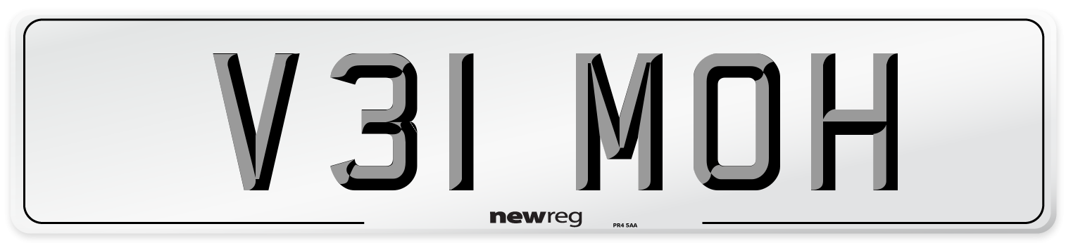 V31 MOH Number Plate from New Reg